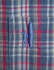 Men's Johnnie-O Hangin' Out Long Sleeve Button Down Pocket Shirt Plaid Size XL