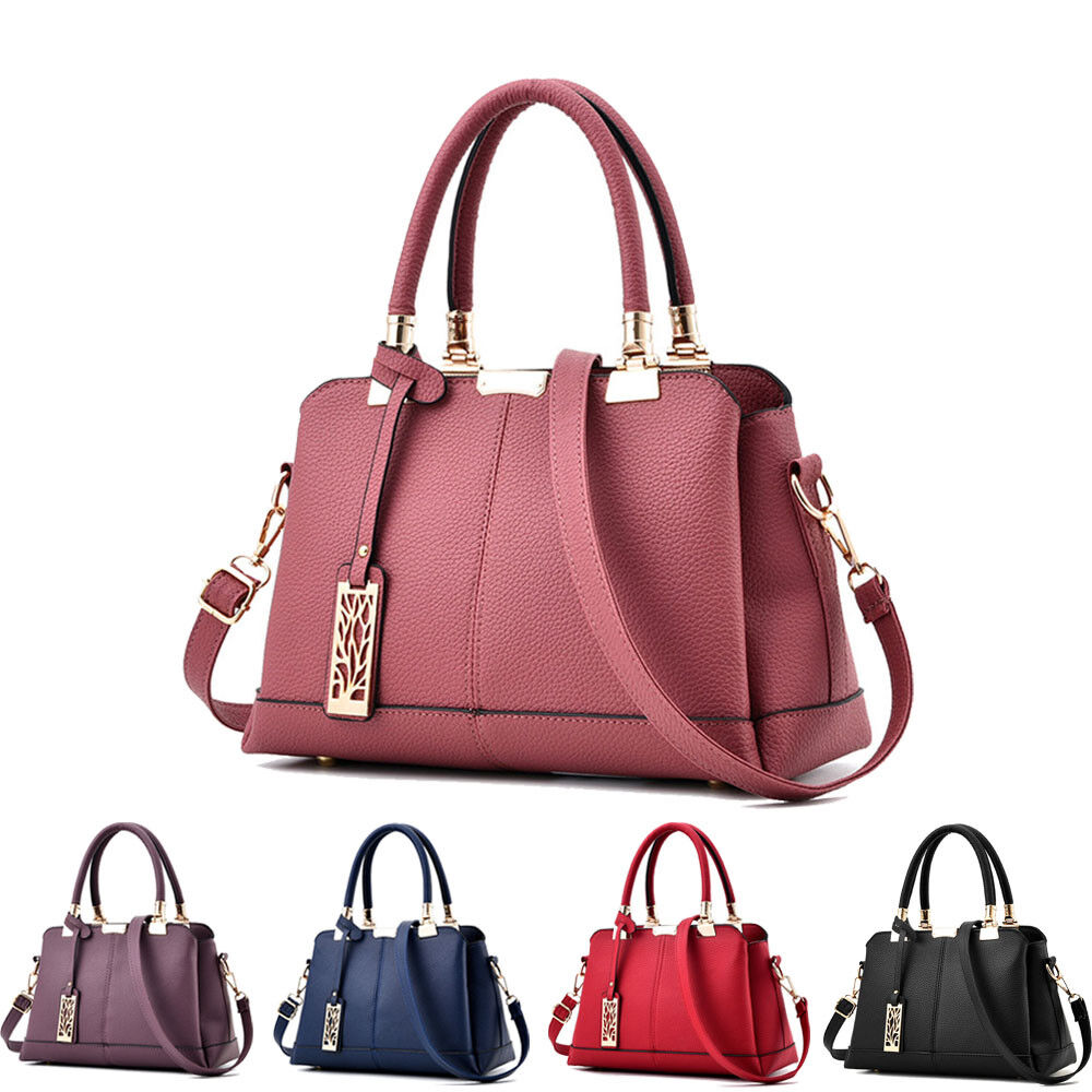 Women Leather Handbags Shoulder Lady Messenger Crossbody Tote Bags ...