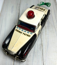 Vintage Tin Toy HIGHWAY Patrol Car Battery Operated Yonezawa Toy 1960s Japan