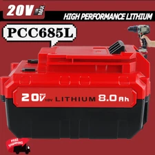 20V For PORTER CABLE Lithium-Ion tool 20 Volt Max 8.0AH Battery PCC680L PCC685L
