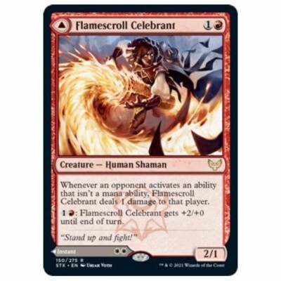 + Flamescroll Celebrant near mint englisch Strixhaven Rare Magic the Gathering +