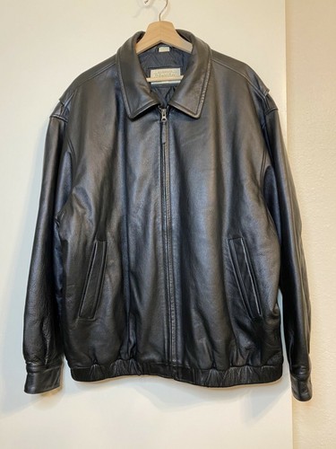 Genuine Leather Jacket Mens Size 