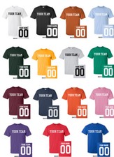CUSTOM T-Shirt JERSEY Personalized ANY COLOR Name Number Team Softball Football