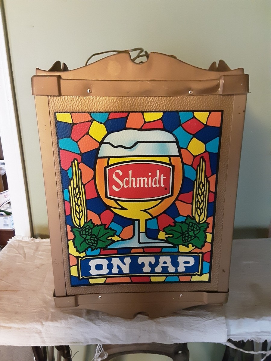ビンテージ Schmidt BEER ライトサイン PUB バー ランプ ライト Rare 1950's-1960's Vintage Schmidt's Beer Bar Back Light