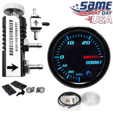 Boost Control Kit 7 Color Mechanical 0-30psi 52mm Gauge Black In-cabin Mbc