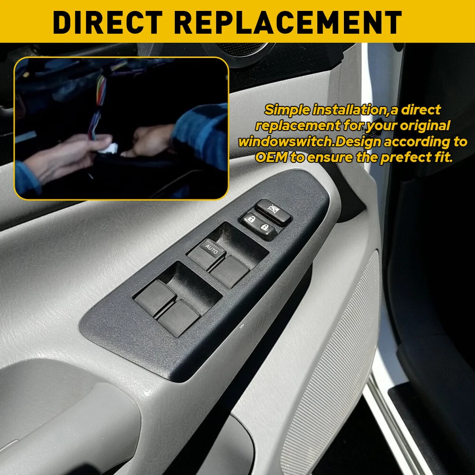 Interruptor maestro de ventana eléctrica del conductor para Toyota Matrix RAV4 Tacoma Tundra 2006-2014 Foto 2 de 4