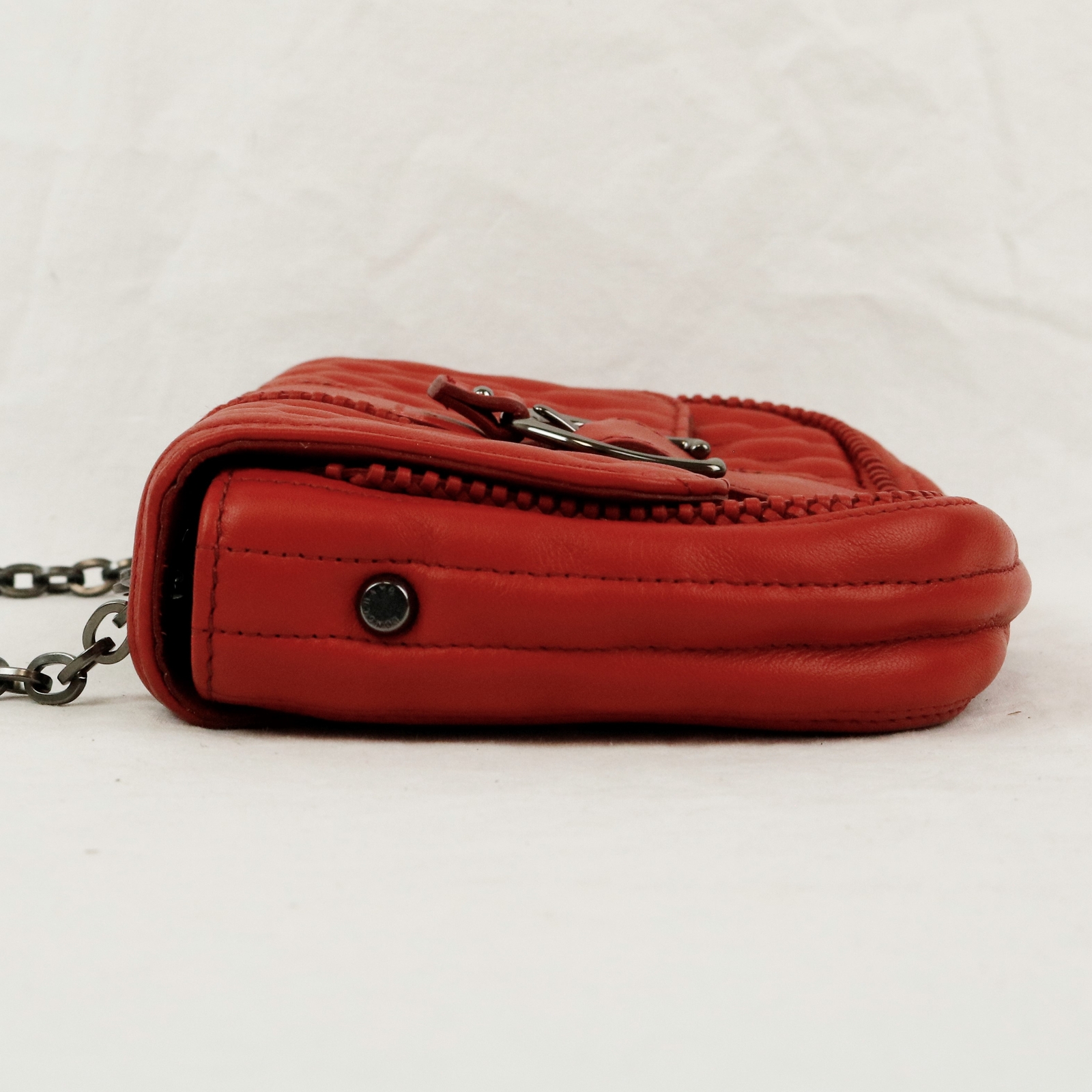 Longchamp Amazone Leather Crossbody Bag In Red With Detachable Chain eBay