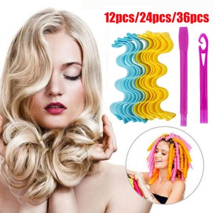 12 24 36pcs Magic Long Hair Curlers No Heat Curl Formers Leverage