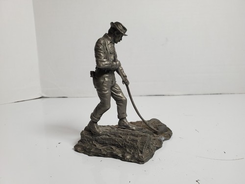 The Logger 1978 Franklin Mint Ron Hinote Fine Pewter Figurine - Picture 3 of 7