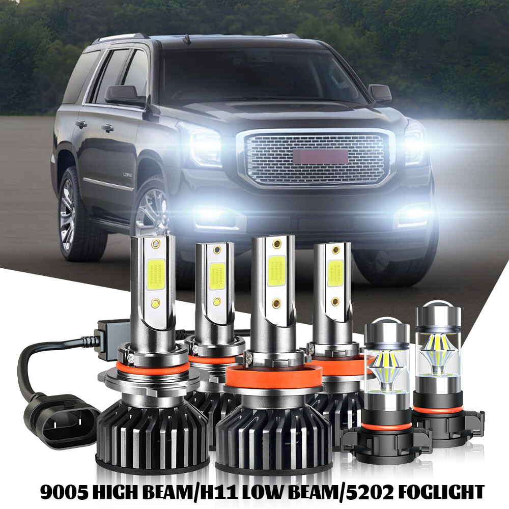 Para For GMC Yukon XL 2015 - 2018 2019 faro LED + bombillas de luz antiniebla