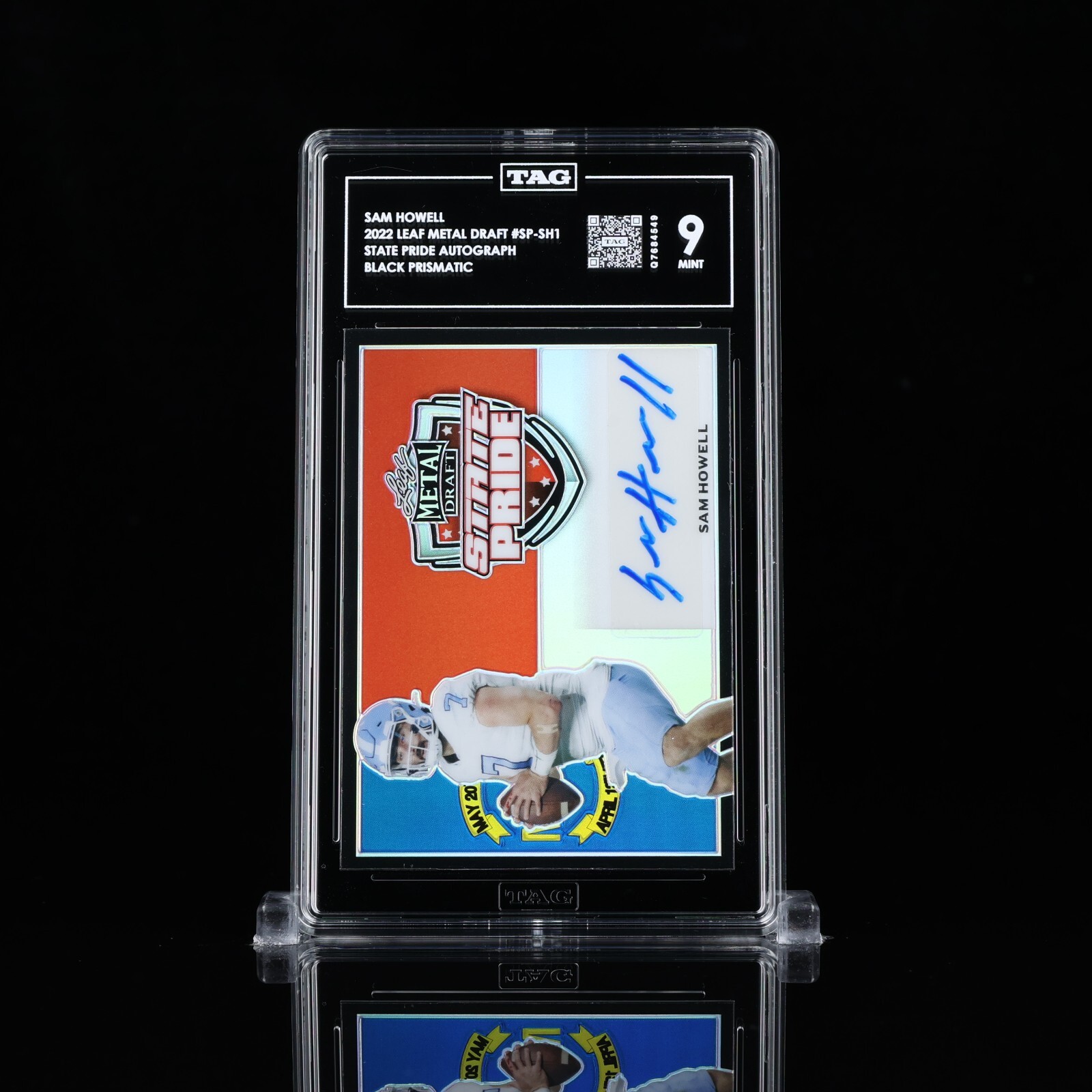 Sam Howell Leaf Metal Draft State Pride Autographs #SPSH1 Silver Mojo