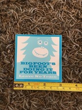 Leave No Trace LNT Bigfoot Sticker decal Approx 3"