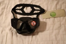 ITALIAN DESIGN SPORASUB BLACK SILICONE ULTRA LOW VOLUME DIVE MASK