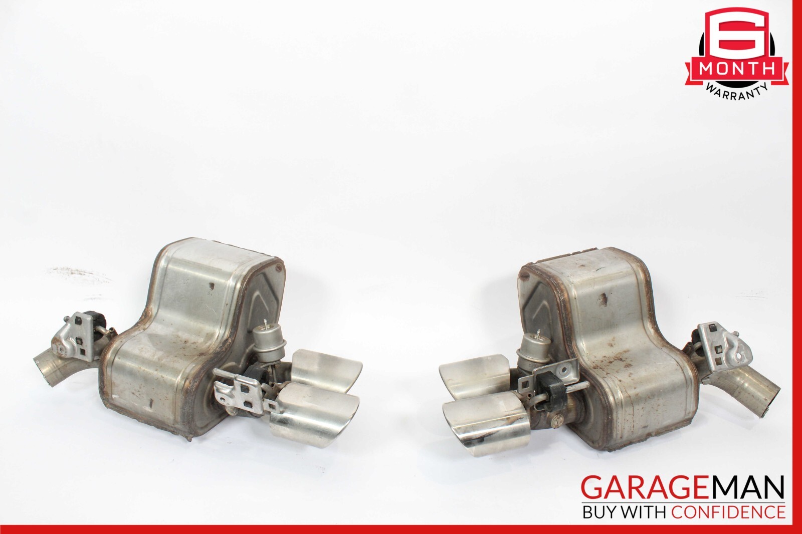 14-17 Maserati Ghibli Rear Left & Right Side Exhaust Muffler Tip Pipe Set of 2