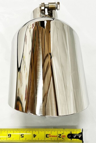 Exhaust Tip 6.00 X 12.00" Long 2.50 Inlet WW60012-250-BOSS-S Slant Polished 304 - Picture 4 of 5