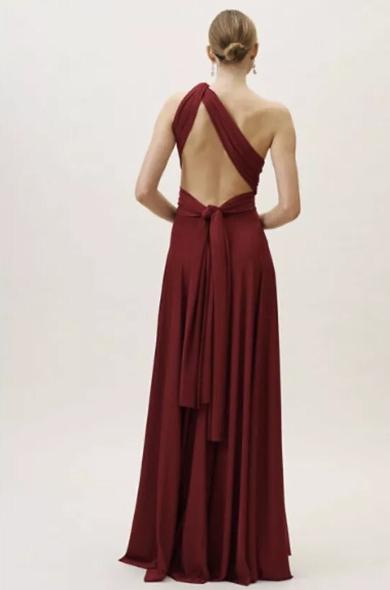 NWT $310 BHLDN Twobirds Ginger Convertible Dress Size A Bordeaux