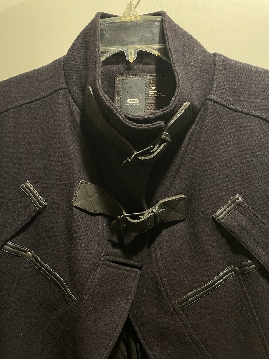G Star Raw Size L Navy Wool Jacket 3/4 Sleeve View 2