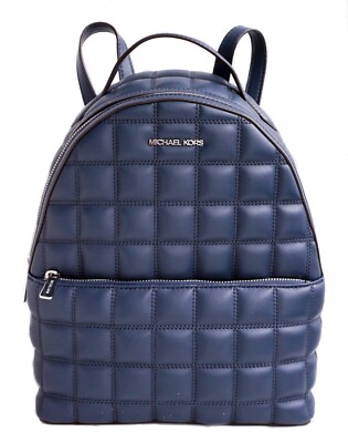 Michael Kors Damen Rucksack Tasche MK Sheila Quilted MD PKT Backpack Navy  neu