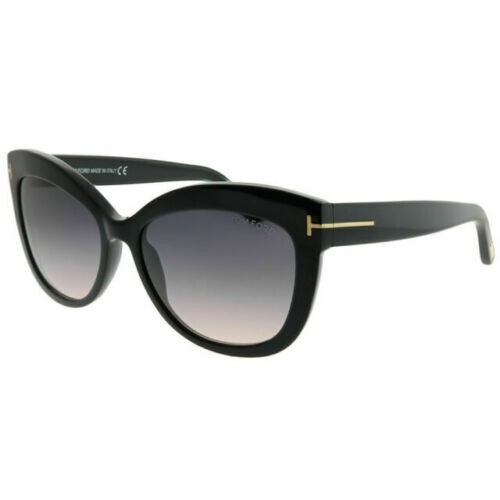 Tom Ford Alistair TF524 01D Black Cat Eye Polarized