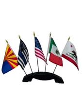 YOU PICK FLAG FOR CAR TRUCK FLAG HOLDER VINTAGE US MEXICO CA REPUBLIC ARIZONA