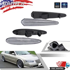 FOR 2000 - 2003 NISSAN MAXIMA CLEAR LENS SIDE MARKER LIGHTS FRONT & REAR 4PCS