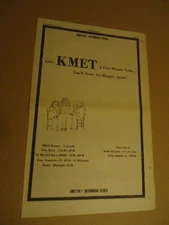 KMET 94.7 FM Underground Progressive Rock Radio 1966-1987 Los Angeles CA poster
