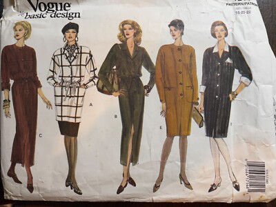 Formal Dress Pattern Basic Shift Dress Vogue Easy Options 90s Dress Jumper  Pattern 7961 Uncut/ff