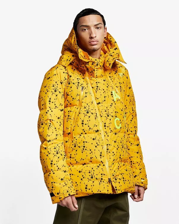 New Nike NIKELAB ACG DOWN FILL Yellow Jacket Mens Parka AQ Size S  $