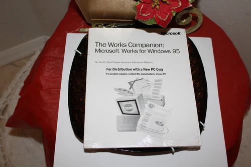 Microsoft Windows 95 Works 4.5 UPI Card Companion w/ PRODUCT KEY Vintage NEW NIB - Picture 2 of 7