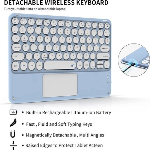Touchpad Keyboard Case Mouse For Samsung Galaxy Tab A9+ A8 S9 FE S8 S7 S6 Lite - Picture 11 of 46