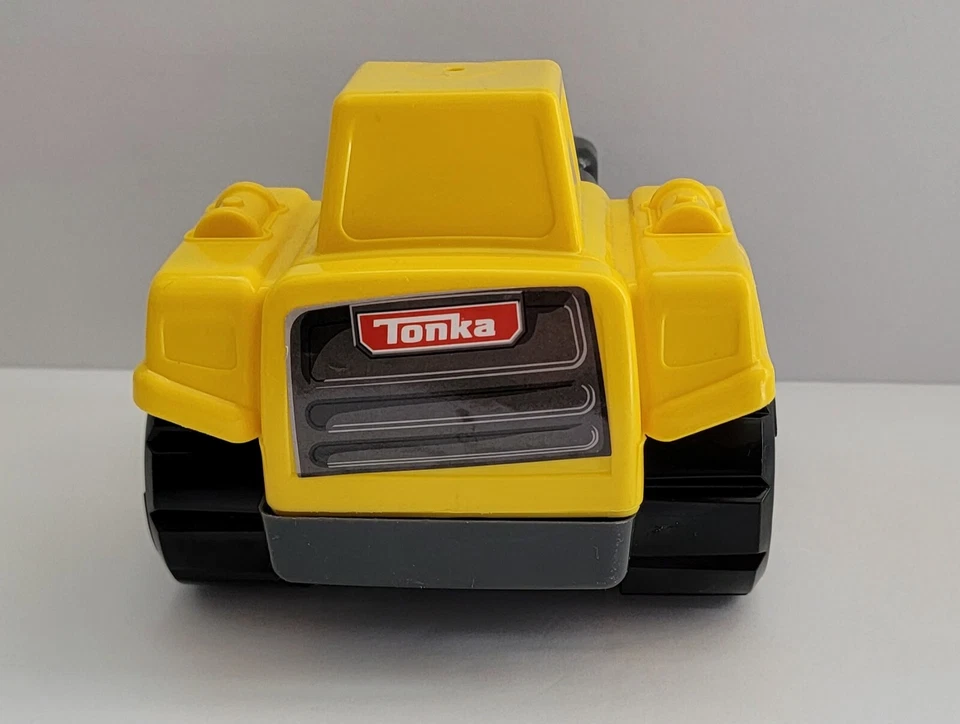 Tonka Amloid Kids At Work Yellow Gray Black Plastic Construction Tractor Vehicle - Image 2 of 4