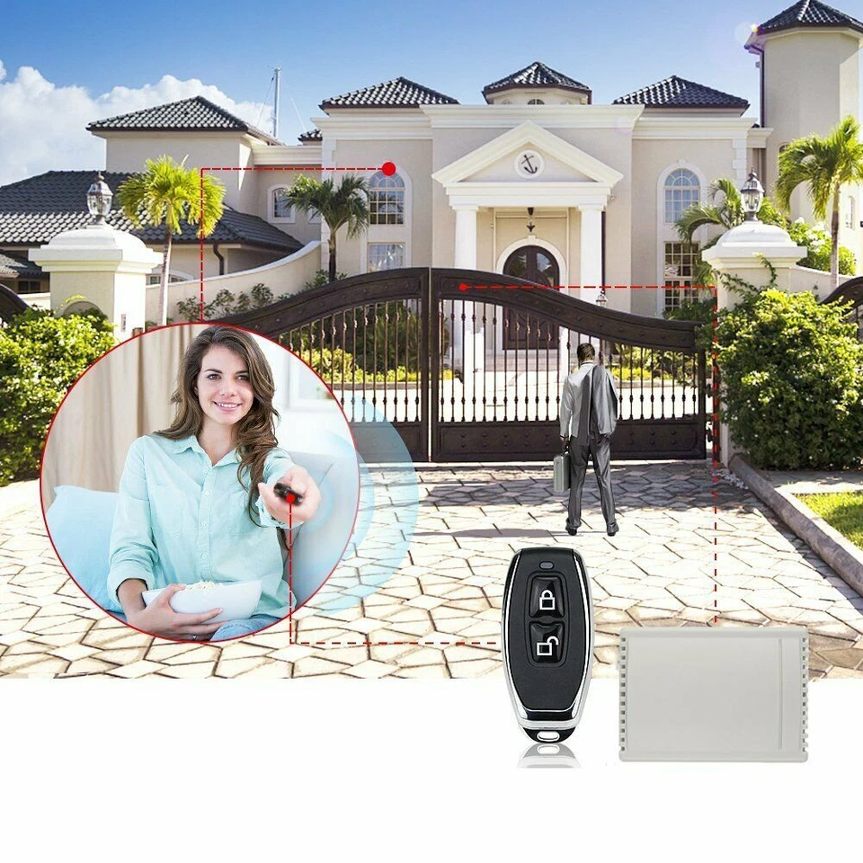 220V 2CH 433Mhz Funk Empfänger Relais Schalter Garagentor mit 5X Fernbedienung - Bild 4 von 4