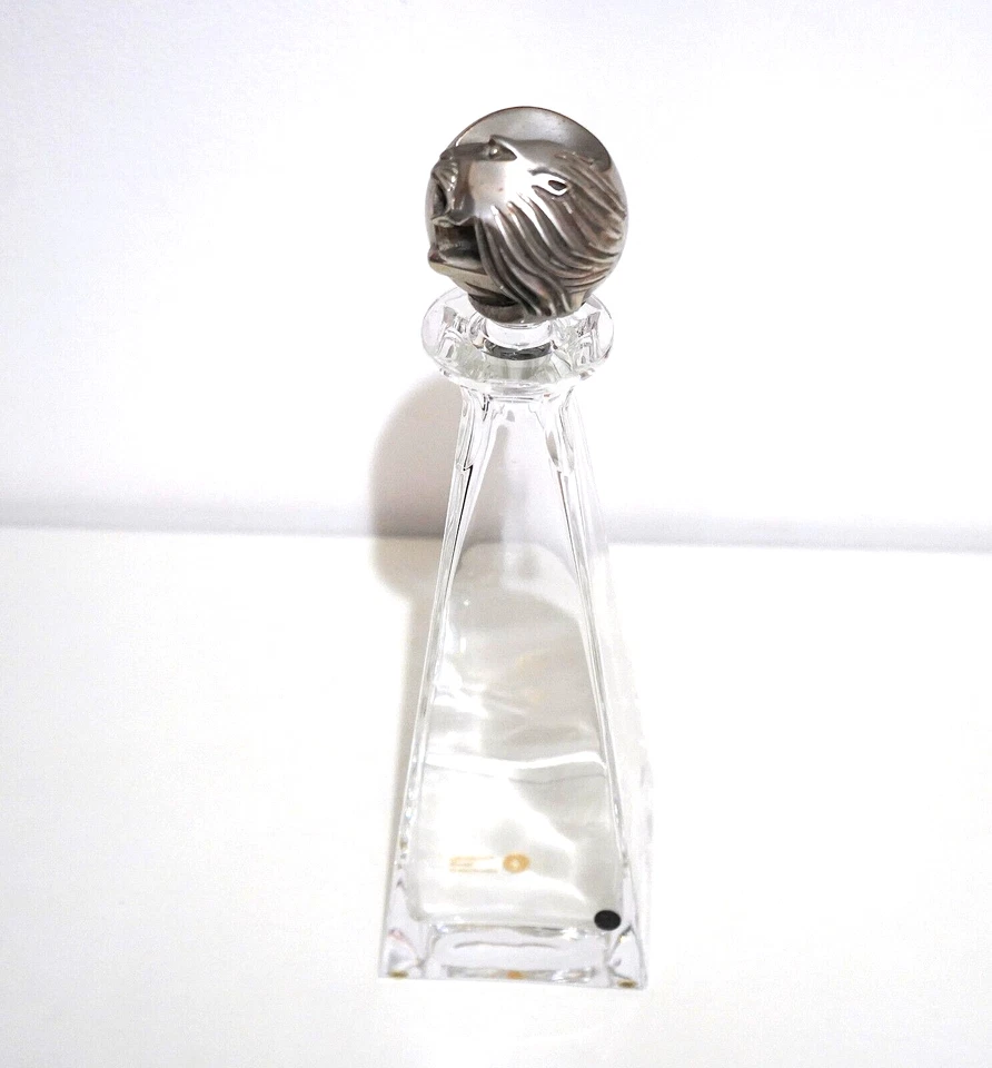 Ottaviani bottiglia cristallo Leone Argento 800 Studio Ottaviani vintage anni 90 - Immagine 2 di 4