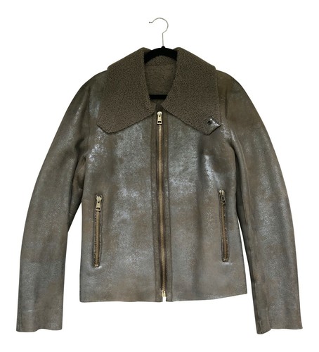 Paul Smith Giacca Mainline Metallico Montone Ls Pelle Giacca Catwalk - Foto 1 di 8