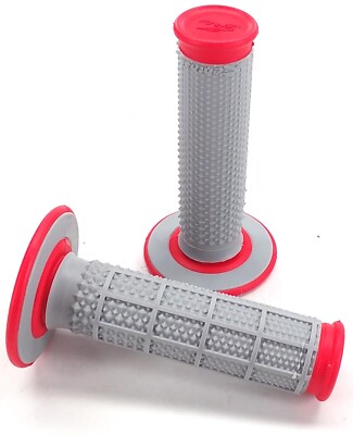 Renthal Dual Compound Tapered 12 Waffle Redgray Grips G163 Ebay 