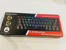 2.4Ghz Wireless/Bluetooth/Wired 60 Mechanical Keyboard,61 Key RGB Hot Swappable