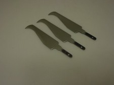 R Murphy USA Set 3 Yarn Knife Blades only 4 inch Hooked Curved Stiff Blades