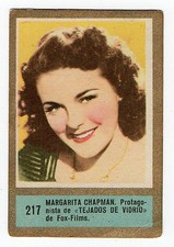 1950s Fedora Spanish Film Star cigarette tobacco card #217 Margarita Chapman