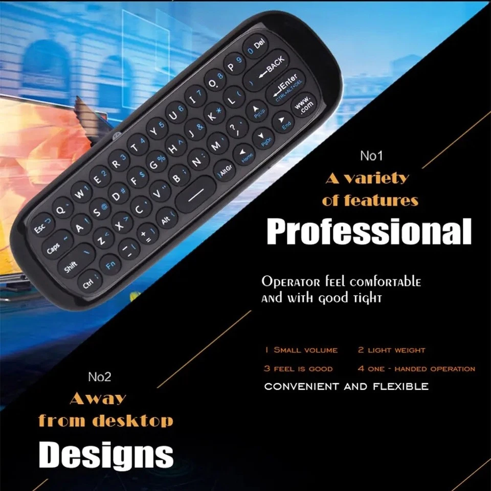 Wireless Remote Control Keyboard IR Remote Air Mouse For KODI Android TV Box - Image 3 of 4