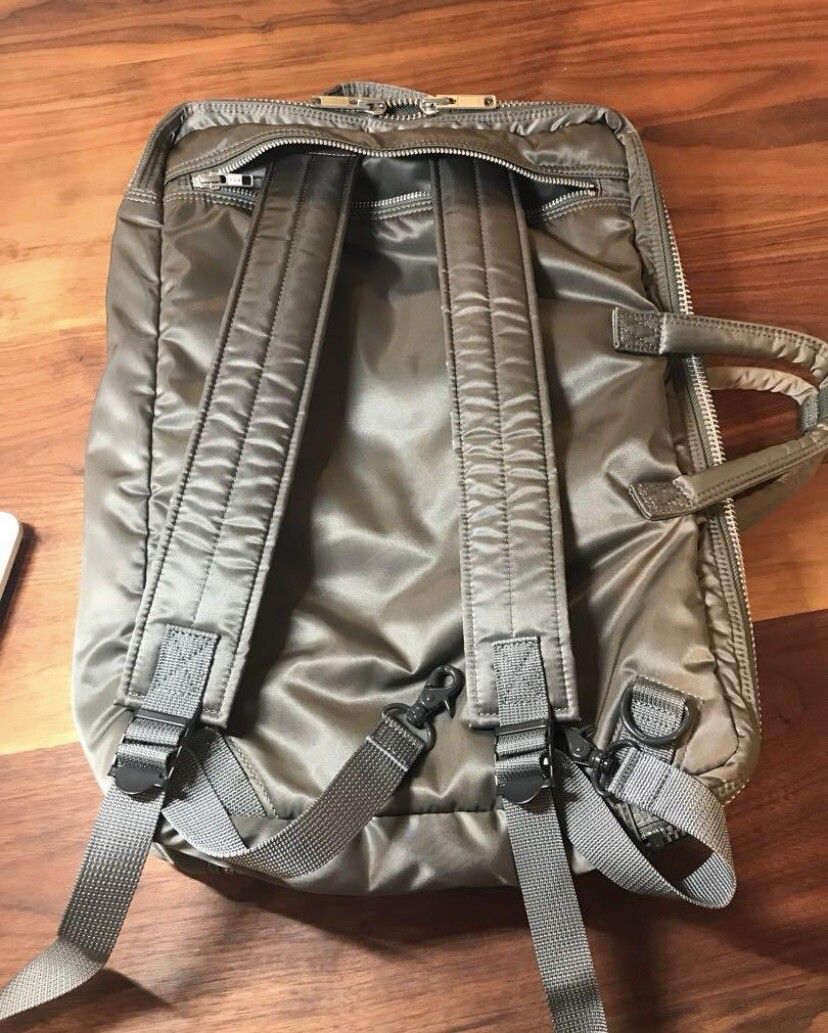 Yoshida Bag PORTER TANKER 3WAY BRIEFCASE Silver gray Free Yoshida Bag PORTER TANKER 3WAY BRIEFCASE Silver gray Free