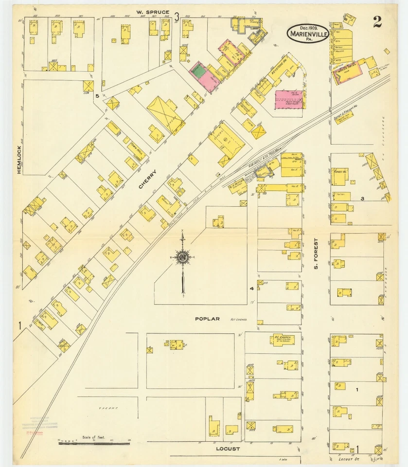 Marienville PA maps 1904.1909 Sanborn Fire insurance maps CD disk  - Image 2 of 4