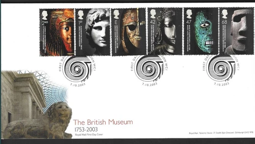 GB 2003 BRITISH MUSEUM SET on UNADDRESSED FIRST DAY COVER
