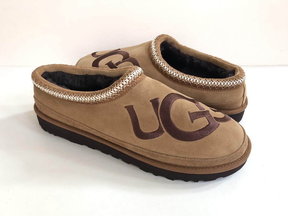 UGG MEN TASMAN LOGO CHESTNUT SHEARLING LINED SHOE US 9 / EU  display picture 3