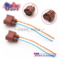 Wire Pigtail Female U 9006 HB4 Two Harness Fog Light Socket Connector Lamp Bulbs