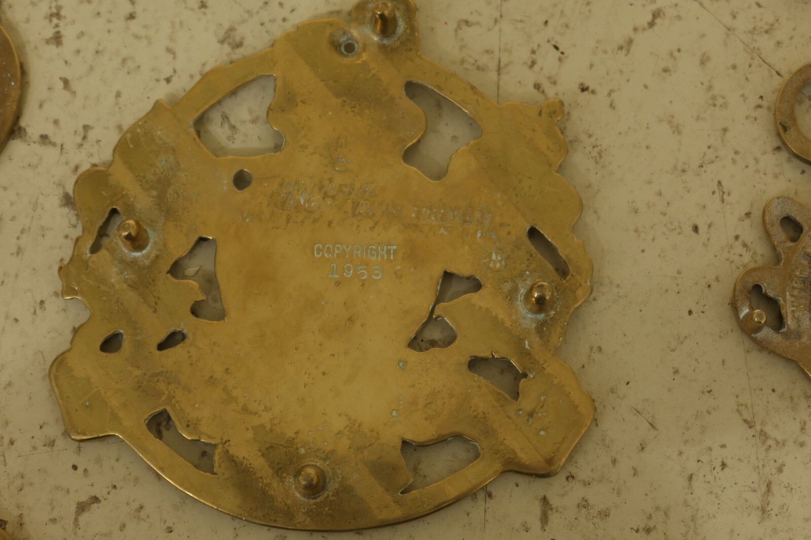 LF31767EC Lot Of 6 VIRGINIA METALCRAFTERS Brass Trivets eBay