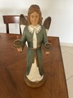 EXPERTIC ERZGEBIRGE PRAYING ANGEL WOOD  FIGURINE , large, 17 Inches High GERMANY — photo 1