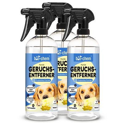 bio-chem Hunde Geruchsentferner 3x 750 ml Enzymreiniger Geruchsneutralisierer