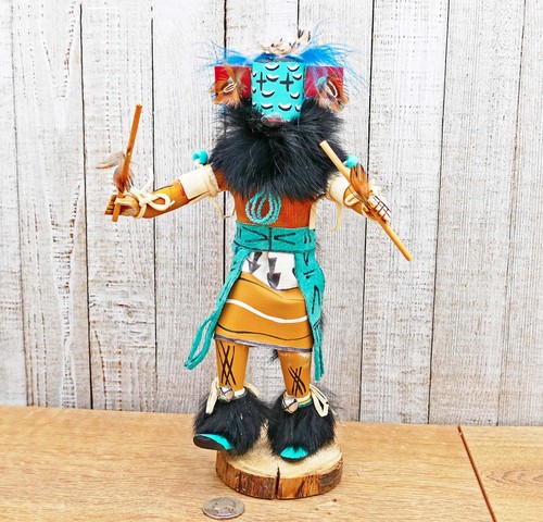 Roadrunner Kachina Doll Vintage Navajo 1998 Signed by M Brown 10 inch FABULOUS! - Picture 1 of 7