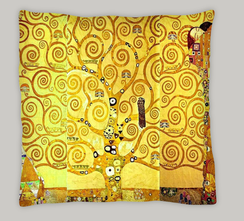 Gustav Klimt Style Tree of Life Double Sided Cushion Covers 45cm x 45cm (18X18) - Picture 2 of 2