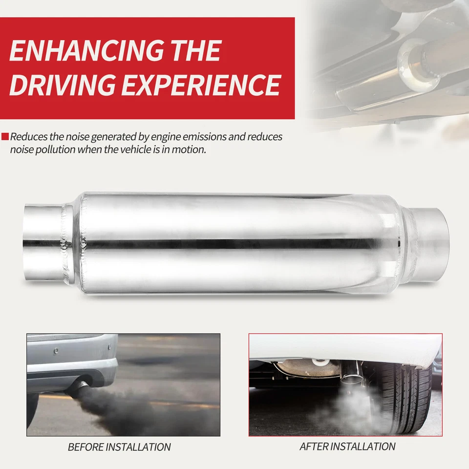 Silenciador de escape ID/OD de 3" resonador sonido profundo 16" de largo para Z1 Z3 Z4 Z8 cupé Foto 4 de 4